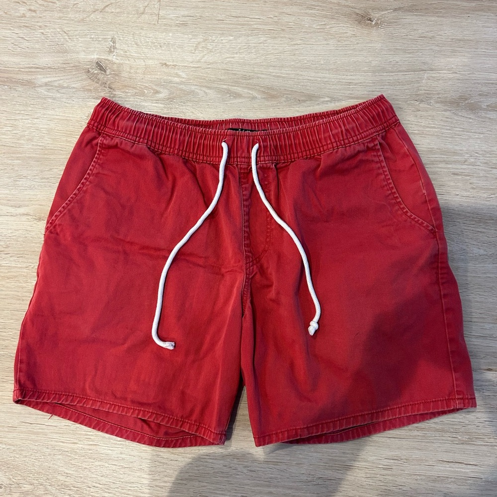 ME Makeover Essentials Red Swim Trunks with Adjustable Fit